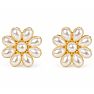 Draper James Pearl Flower Stud Earrings In Gold Image-1