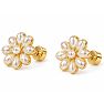 Draper James Pearl Flower Stud Earrings In Gold Image-2