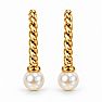 Draper James Twisted Pearl Hoop Earrings In Gold Image-2