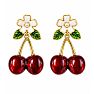 Draper James Cherry Statement Earrings In Gold Image-1