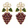 Draper James Grape Statement Earrings In Gold Image-1