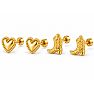 Draper James Cowgirl Heart Earring Set In Gold Image-2