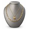 Draper James Paperclip and Heart Layered Necklace In Gold Image-2