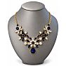Draper James Navy and White Crystal Statement Necklace In Gold` Image-2