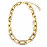 Martha Stewart Everyday Chunky Gold Link and Crystal Necklace, 16 Inches Image-1