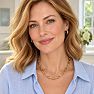 Martha Stewart Everyday Petite Gold Link and Crystal Necklace, 16 Inches Image-3