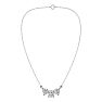 Estate Jewelry 1 Carat Moissanite Three Stone Necklace In 14 Karat White Gold, 18 Inches Image-5