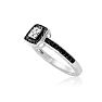 .40ct White and Black Diamond Engagement Ring in Sterling Silver Image-2