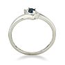 Dainty Bypass Sapphire and Diamond Ring in 10k White Gold Image-3