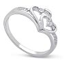 Double Heart Diamond Promise Ring
 Image-2