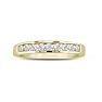 1/4 Carat Diamond Wedding Band In Yellow Gold Image-1
