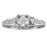 1ct Diamond Engagement Ring, White Gold Image-1