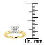 3/4 Carat Princess Diamond Solitaire Engagement Ring In 14K Yellow Gold Image-4