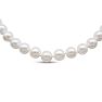 18 inch 8mm AA Pearl Necklace With 14K Yellow Gold Clasp Image-2