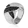Previously Owned 1/2ct Black Diamond Ropework Right Hand Ring in Sterling Silver, Size 6 Image-2