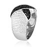 Previously Owned 1/2ct Black Diamond Ropework Right Hand Ring in Sterling Silver, Size 6 Image-3