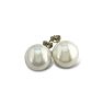 Pearl Stud Earrings With 12mm Shell Pearls Image-2
