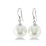 Pearl Drop Earrings With 12MM Shell Pearls In Sterling Silver Image-2
