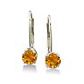 These sunny citrine earrings are cute.  Crafted in 14k white gold, they feature lever back fasteners and are great for everyday wear.    Perfect for those November babies! Image-2