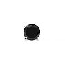 1/6ct Black Single Diamond Stud Earring in 14k White Gold Image-2