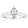 3/4 Carat Marquise Diamond Engagement Ring In 14 Karat White Gold Image-1