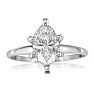 1 Carat Marquise Diamond Engagement Ring In 14 Karat White Gold Image-1