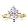 1 Carat Marquise Diamond Engagement Ring In 14 Karat Yellow Gold Image-1