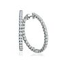 3ct Diamond Inside-Out Hoop Earrings in 14k White Gold
