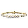3 1/2 Carat Diamond Tennis Bracelet In 14 Karat Yellow Gold, 8 Inches Image-1