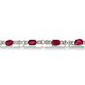 7 1/2ct Ruby and Diamond Bracelet in Sterling Silver Image-3