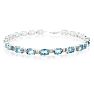 13ct Blue Topaz and Diamond Bracelet
 Image-1