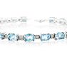 13ct Blue Topaz and Diamond Bracelet
 Image-2