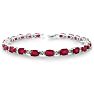 Previously Owned 15 Carat Ruby and Diamond Bracelet in Sterling Silver Image-1