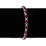 Previously Owned 15 Carat Ruby and Diamond Bracelet in Sterling Silver Image-3