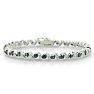 5 Carat Sapphire and Diamond Bracelet in Sterling Silver Image-1