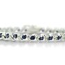 5 Carat Sapphire and Diamond Bracelet in Sterling Silver Image-2