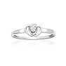 Previously Owned .07ct Intertwined Hearts Diamond Promise Ring in Sterling Silver Image-1