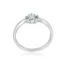 Flower Shaped Diamond Promise Ring in 10k White Gold Image-3