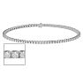 9 Inch 10K White Gold 2 1/2 Carat Diamond Tennis Bracelet Image-1