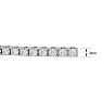 9 Inch 10K White Gold 2 1/2 Carat Diamond Tennis Bracelet Image-5