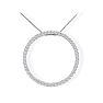 Popular 1/4ct Circle Style Diamond Pendant in 10k White Gold Image-1