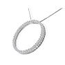 Popular 1/4ct Circle Style Diamond Pendant in 10k White Gold Image-2