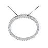 Popular 1/4ct Circle Style Diamond Pendant in 10k White Gold Image-3