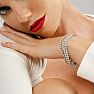 9 Carat Diamond Tennis Bracelet In 14 Karat White Gold, 9 Inches Image-3