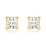 1/4ct Princess Cut Diamond Stud Earrings In 14k Yellow Gold Image-2