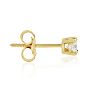 1/4ct Princess Cut Diamond Stud Earrings In 14k Yellow Gold Image-4