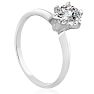 1 Carat Pear Shape Diamond Solitaire Ring in 14K White Gold Image-2