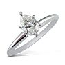 1 Carat Pear Shape Diamond Solitaire Ring in 14K White Gold Image-2