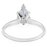 1 Carat Pear Shape Diamond Solitaire Ring in 14K White Gold Image-4