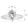 1 Carat Pear Shape Diamond Solitaire Ring in 14K White Gold Image-6